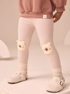 Ours rayé écru - Leggings embellis (3mths-7yrs)