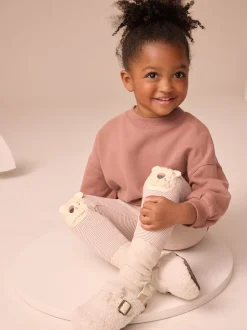 Ours rayé écru - Leggings embellis (3mths-7yrs)