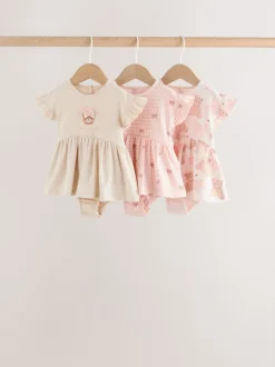Ours rose brodé - Barboteuse Jersey Baby 3 Pack