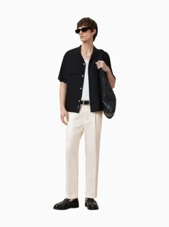 Pantalon AllSaints Slim Cross Tallis en lin Blend