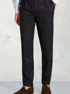 Pantalon Brook Taverner en laine à plis simples