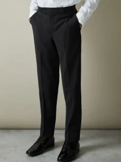 Pantalon de smoking rayé en satin Reiss Knightsbridge T