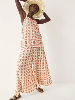 Pantalon large à imprimé floral Monsoon Maddie