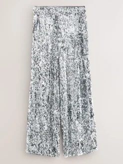 Pantalon large taille haute à sequins Nodinary