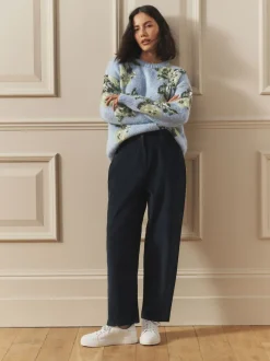 Pantalon léger décontracté en velours côtelé Laura Ashley