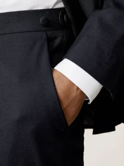 Pantalons de smoking Reiss Sinatra en jacquard de laine mélangée coupe classique