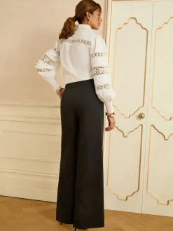 Pantalons Love & Roses Jambe large à boucle