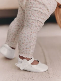papillon scintillant Blanc - Chaussures Mary Jane pour bébé (0-18mths)