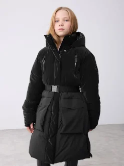 Parka Baker by Ted Baker longue imperméable à ceinture noire rembourrée