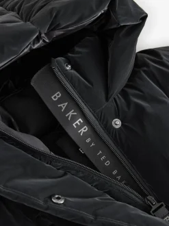 Parka Baker by Ted Baker longue imperméable à ceinture noire rembourrée