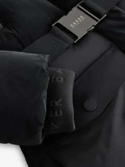 Parka Baker by Ted Baker longue imperméable à ceinture noire rembourrée