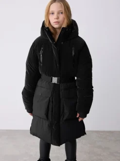 Parka Baker by Ted Baker longue imperméable à ceinture noire rembourrée