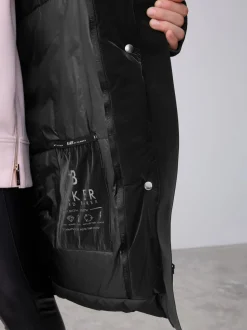 Parka Baker by Ted Baker longue imperméable à ceinture noire rembourrée