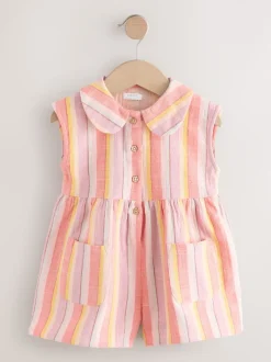 Pastel rayé - Chemises Col Combinaison (3mths-7yrs)