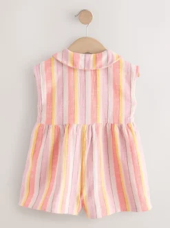 Pastel rayé - Chemises Col Combinaison (3mths-7yrs)