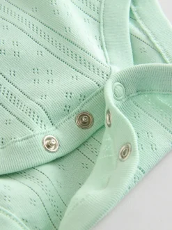 Pastels - Lot de 5 bodys pointelle à manches courtes pour bébé