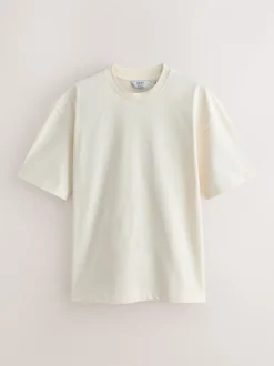 Pastels vert/bleu/écru/ardoise/rose - Lot de 5 t-shirts épais à coupe décontractée