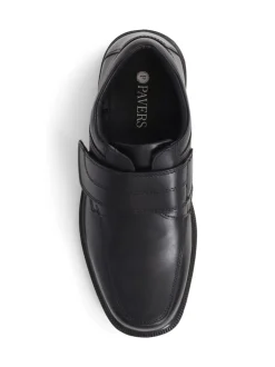 Pavers Chaussures noires à fermeture tactile en cuir