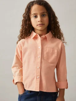 pêche - Chemise à poignets roulés en lin Reiss Leora