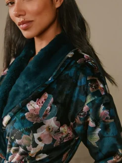 Peignoir B by Ted Baker bleu canard foncé fleuri