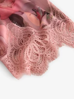 Peignoir B by Ted Baker en satin rose