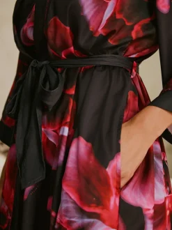 Peignoir B by Ted Baker violet vif en satin fleuri