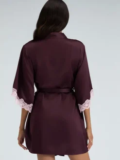 Peignoir court Boux Avenue Amelia en Satin