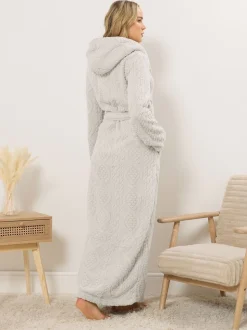 Peignoir Long Tall Sally Torsade Maxi à capuche