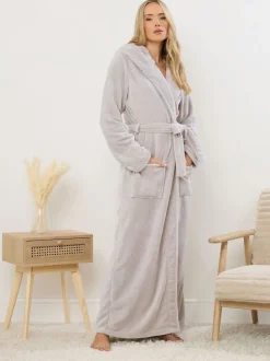 Peignoir Long Tall Sally Maxi en coton à capuche
