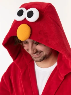 Peignoir Vanilla Underground Sesame Street Elmo à capuche