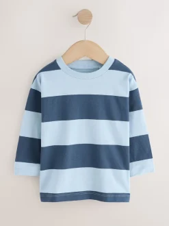 Pelleteuse bleue - Lot de 3 t-shirts imprimés graphiques à manches longues (3mois-7ans)