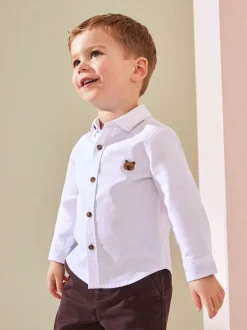 Personnage blanc - Chemise Oxford à manches longues (3mths-7yrs)