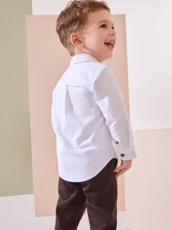 Personnage blanc - Chemise Oxford à manches longues (3mths-7yrs)