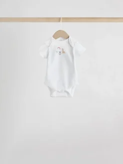 Personnage blanc - Combinaisons bébé à manches courtes