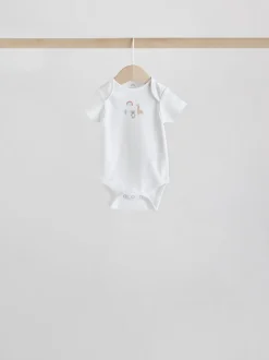 Personnage blanc - Combinaisons bébé à manches courtes