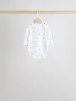 Personnage blanc - Manches longues 100% Coton Bébé Body