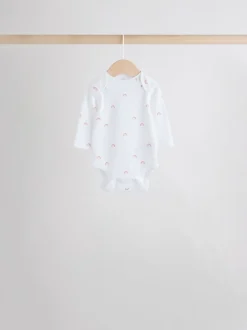 Personnage blanc - Manches longues 100% Coton Bébé Body