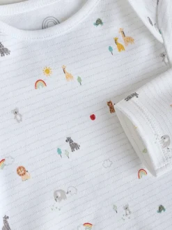 Personnage blanc - Manches longues 100% Coton Bébé Body