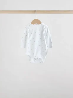 Personnage blanc - Manches longues 100% Coton Bébé Body