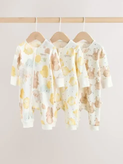 Personnage de Pâques jaune - Combinaisons de nuit à fermeture éclair pour bébés 3 Pack (0mths-3yrs)