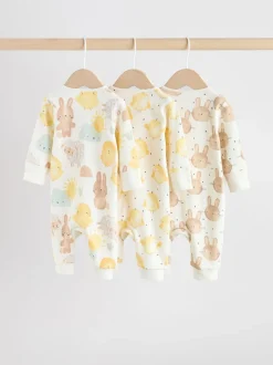 Personnage de Pâques jaune - Combinaisons de nuit à fermeture éclair pour bébés 3 Pack (0mths-3yrs)