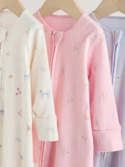 Personnage pastel multicolore - Combinaison de nuit zippée bidirectionnelle BÉBÉ (0mois-3ans)