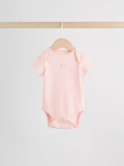 Personnage pastel multicolore - Lot de 7 bodies bébé à manches courtes