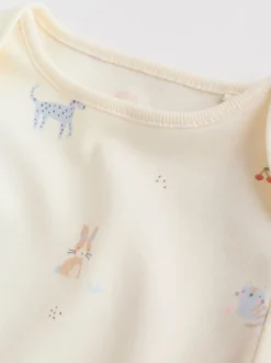 Personnage pastel multicolore - Lot de 5 bodies à manches longues pour bébé