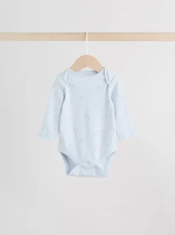Personnage pastel multicolore - Lot de 5 bodies à manches longues pour bébé
