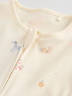 Personnage pastel multicolore - Dors-bien bébé à fermeture éclair bidirectionnelle (0-2ans)