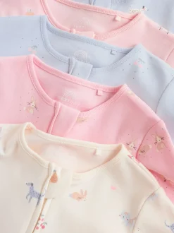 Personnage pastel multicolore - Dors-bien bébé à fermeture éclair bidirectionnelle (0-2ans)