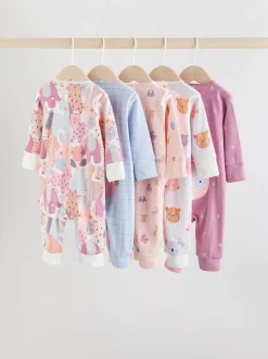 personnage Rose Animal - Combinaisons de nuit à fermeture éclair pour bébés 5 Pack (0mths-3yrs)