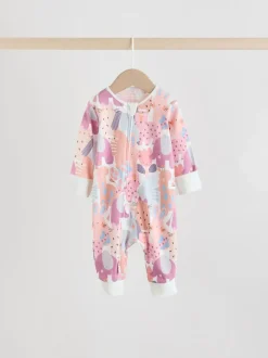 personnage Rose Animal - Combinaisons de nuit à fermeture éclair pour bébés 5 Pack (0mths-3yrs)