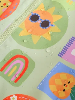 Personnage vert - Combinaison imperméable imprimée (6 mois-7 ans)